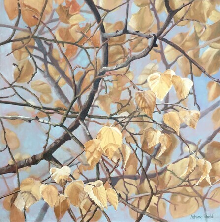 "A Leafy Situation", Oil, 28x28, $1,350 email arty.adri@live.com