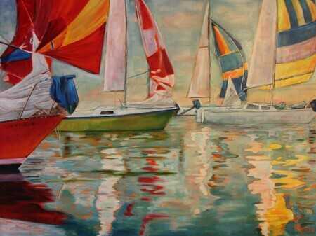 Colours of the Lake, Oil, 30x40 - SOLD