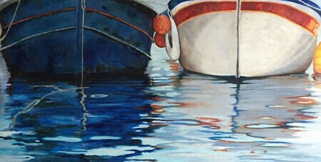 Docked Duo, Oil, 18x36 $450 SOLD