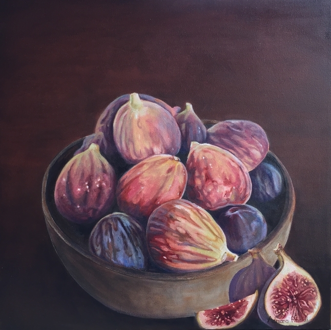 I Don't Give a Fig, Oil, 20x20, SOLD