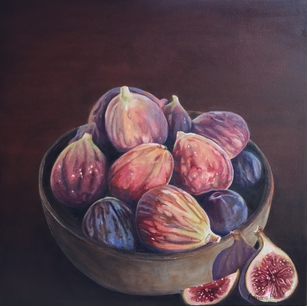 I Don't Give a Fig, Oil, 20x20, SOLD