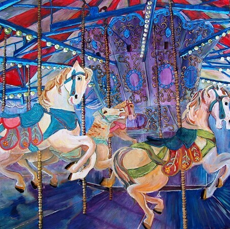 Life is a Circus, 36x36 - SOLD