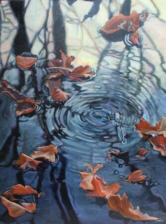Nighttime Reflections, Oil, 30x40 SOLD