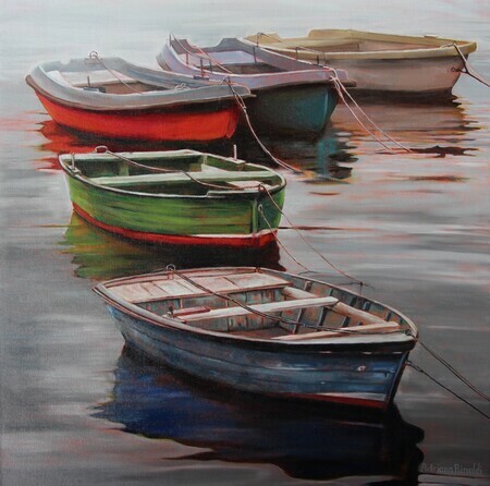 PEacefully Unoccupied, Oil, 28x28 - PEOPLES CHOICE AWARD WINNER - CNE TWAC SHOW SOLD
