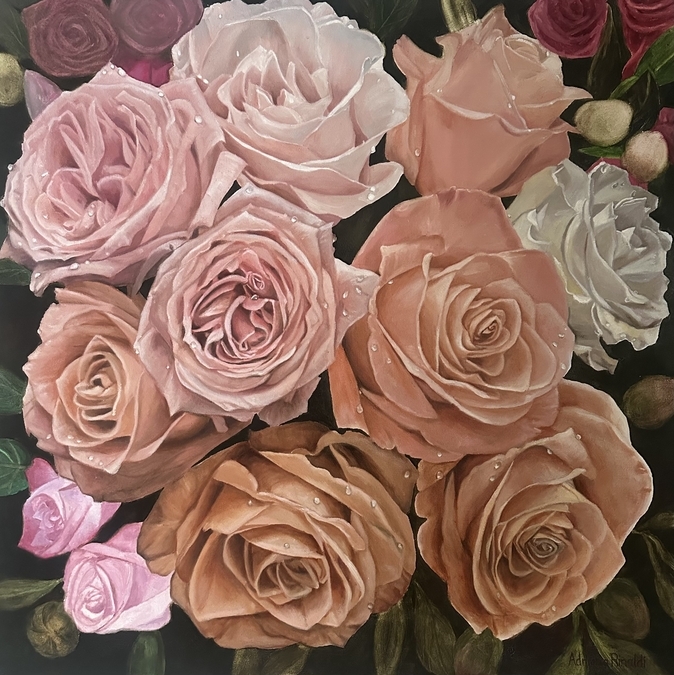 Ring Around the Rosie, 24x24, Oil SOLD