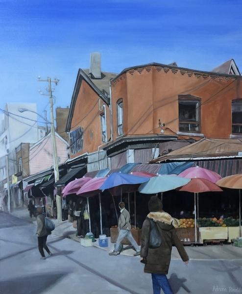 “The Kensington Vibe”, Oil, 30x30, - SOLD